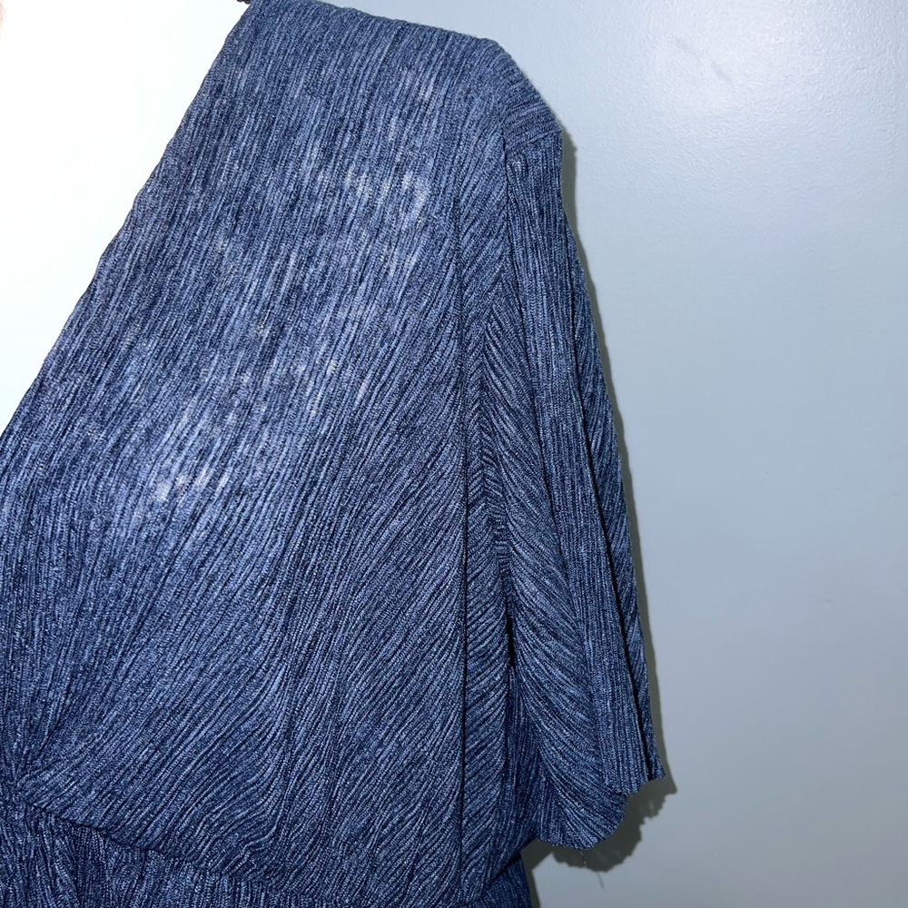 NWT Nordstrom All in Favor Navy Plisse Midi Dress Size XXL Wedding Guest - Picture 4 of 7
